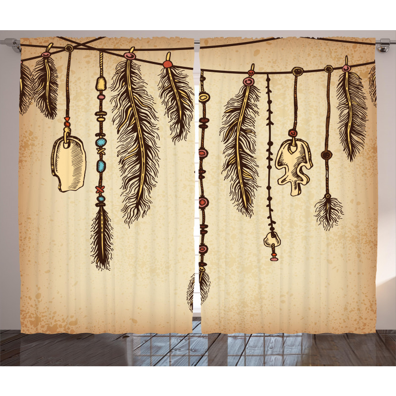 Bohemian Feathers Curtain