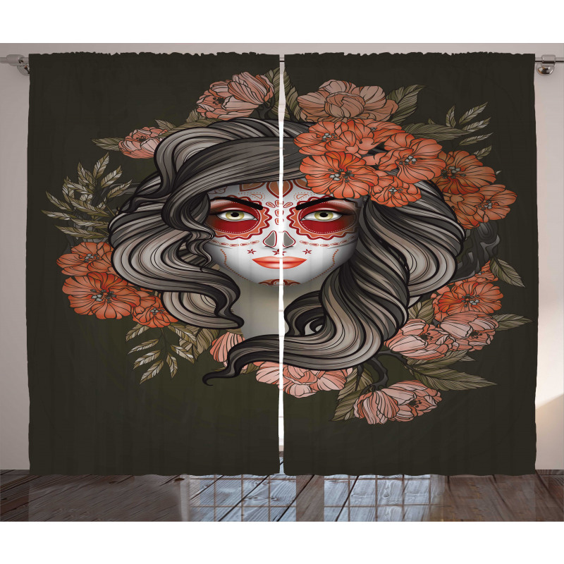 Calavera Woman Curtain