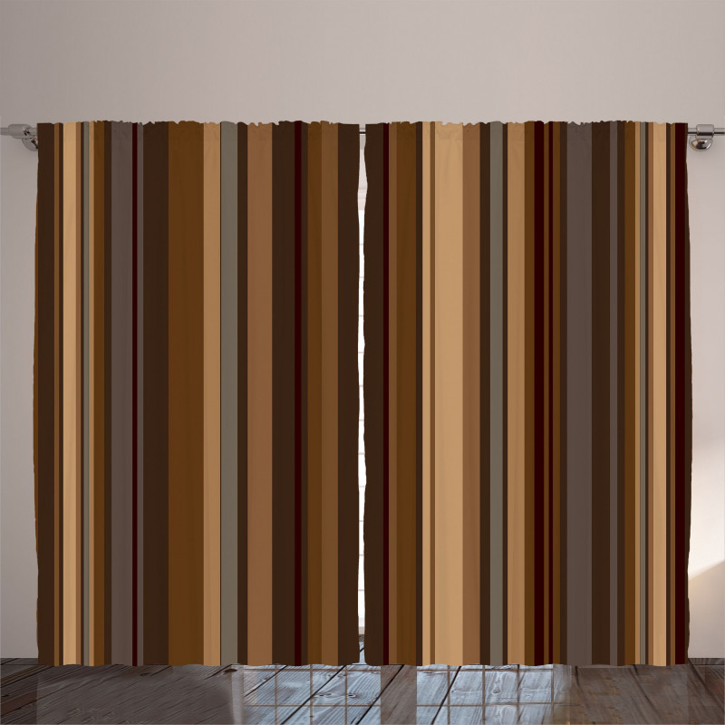 Shades of Earthen Tones Curtain