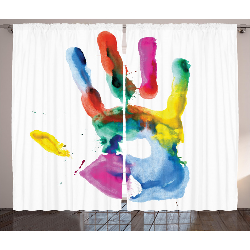 Colored Human Hand Curtain