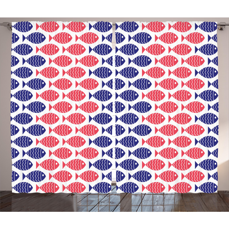 Nautical Fish Theme Design Curtain