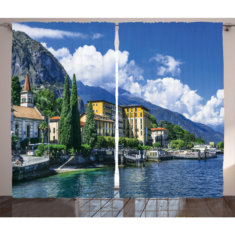 Landscape of Lake Como Curtain