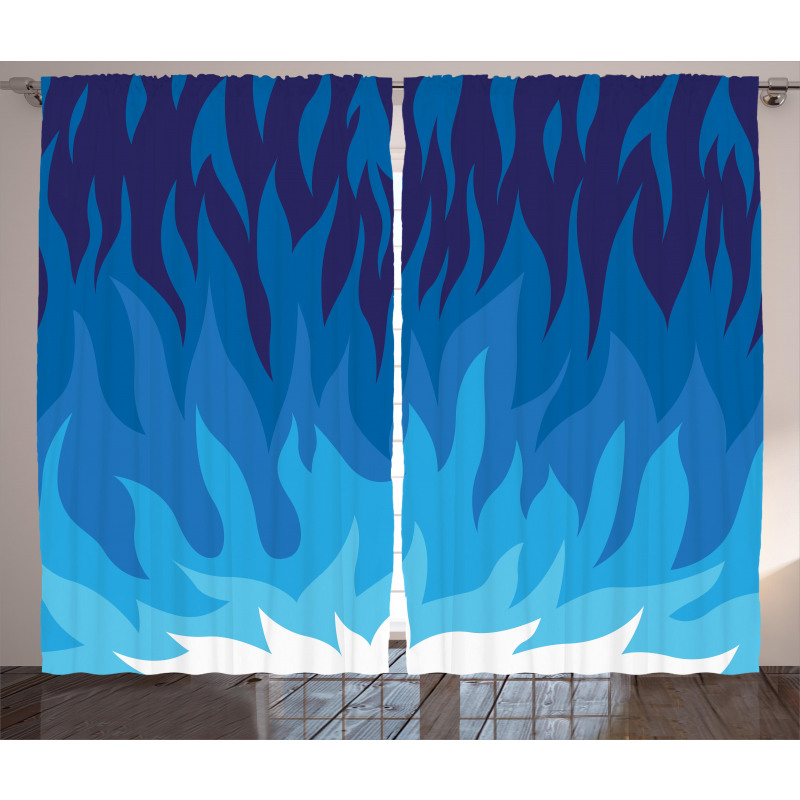 Abstract Gas Flame Fire Curtain