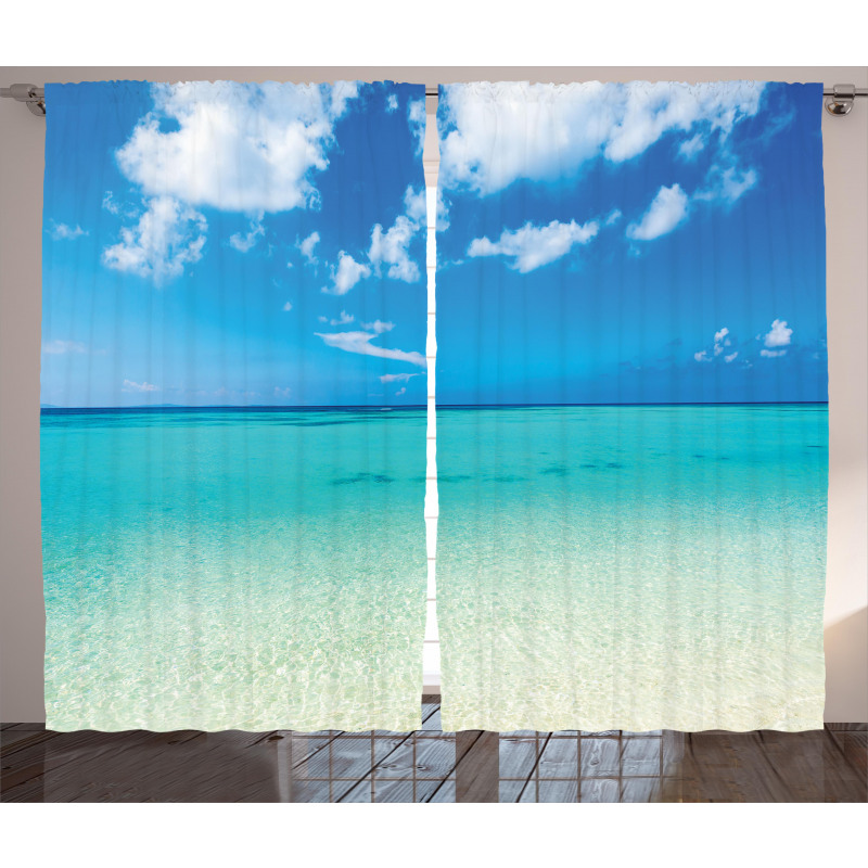 Ocean Dreamy Sea Beach Curtain