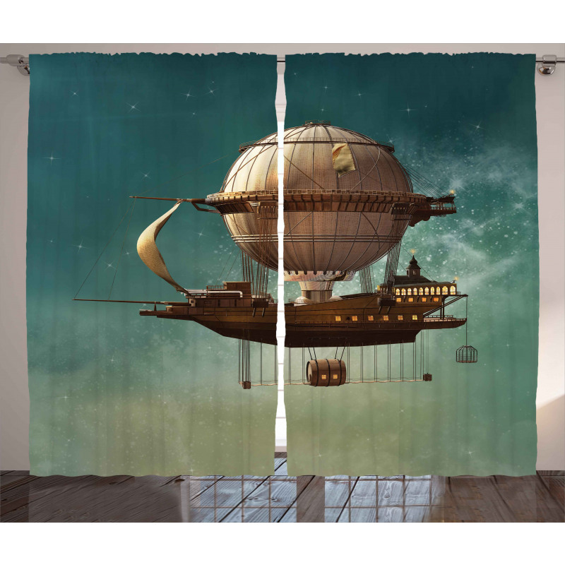 Surreal Space Scenery Curtain