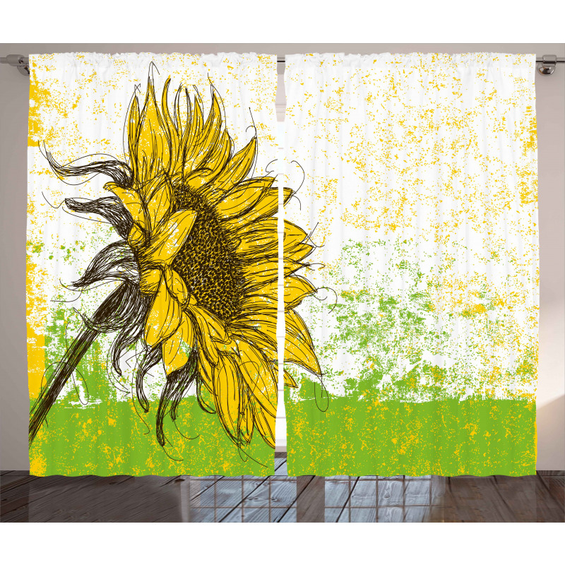 Floral with Sunflowers Curtain