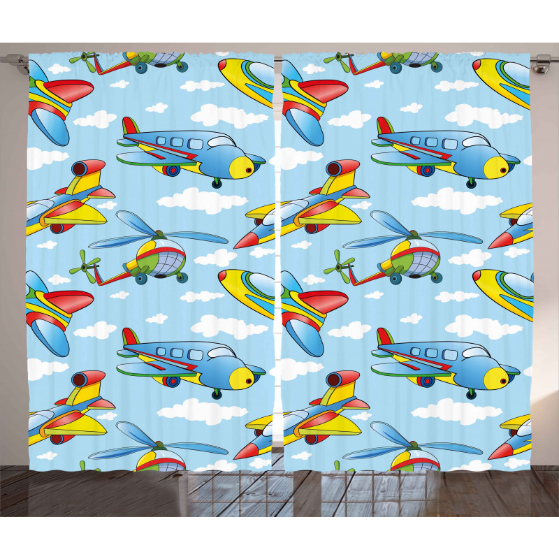 Planes and Helicopters Curtain