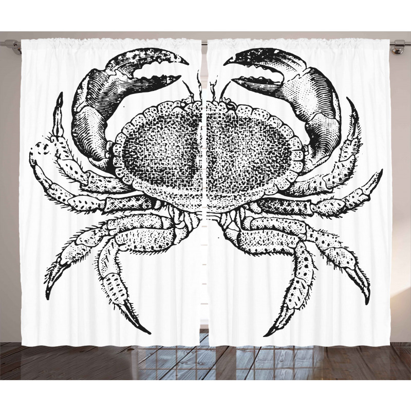 Seafood Theme Design Curtain