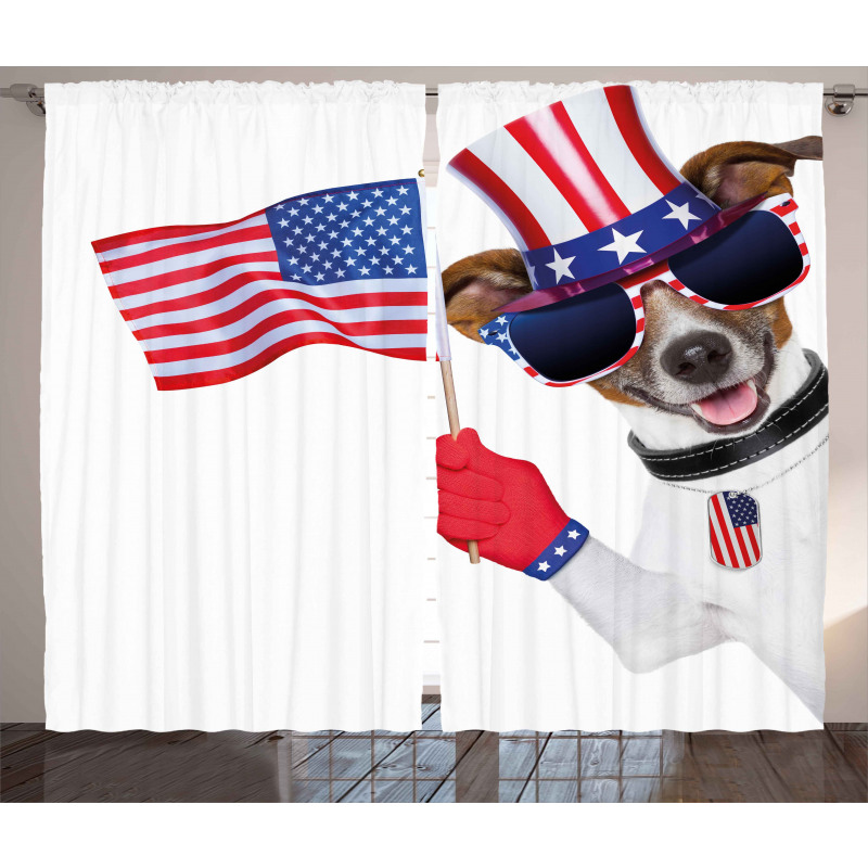 Patriotic Pet Dog Curtain