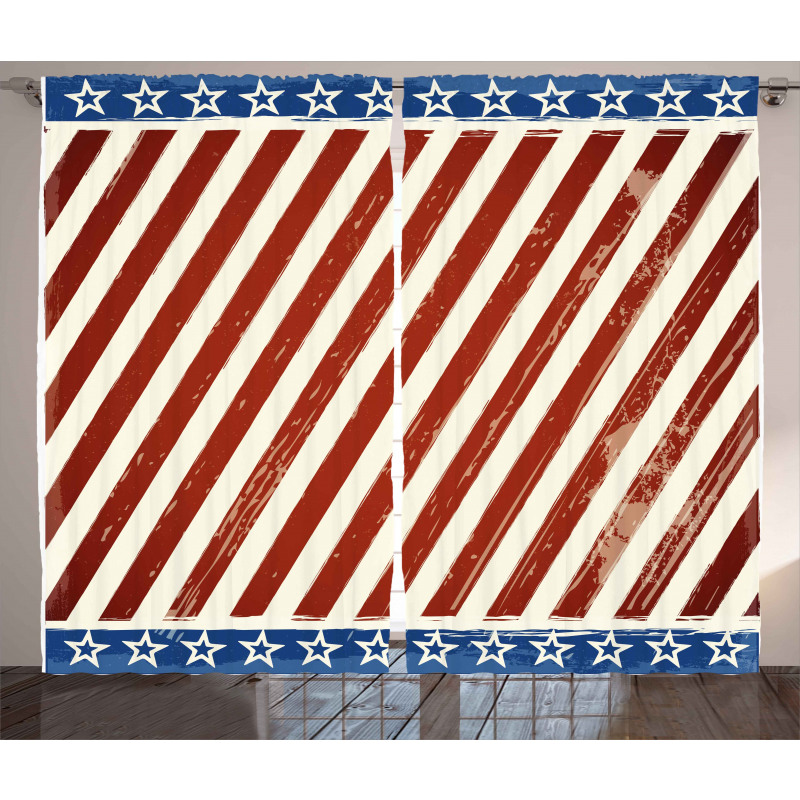 Old Glory Stripes Curtain