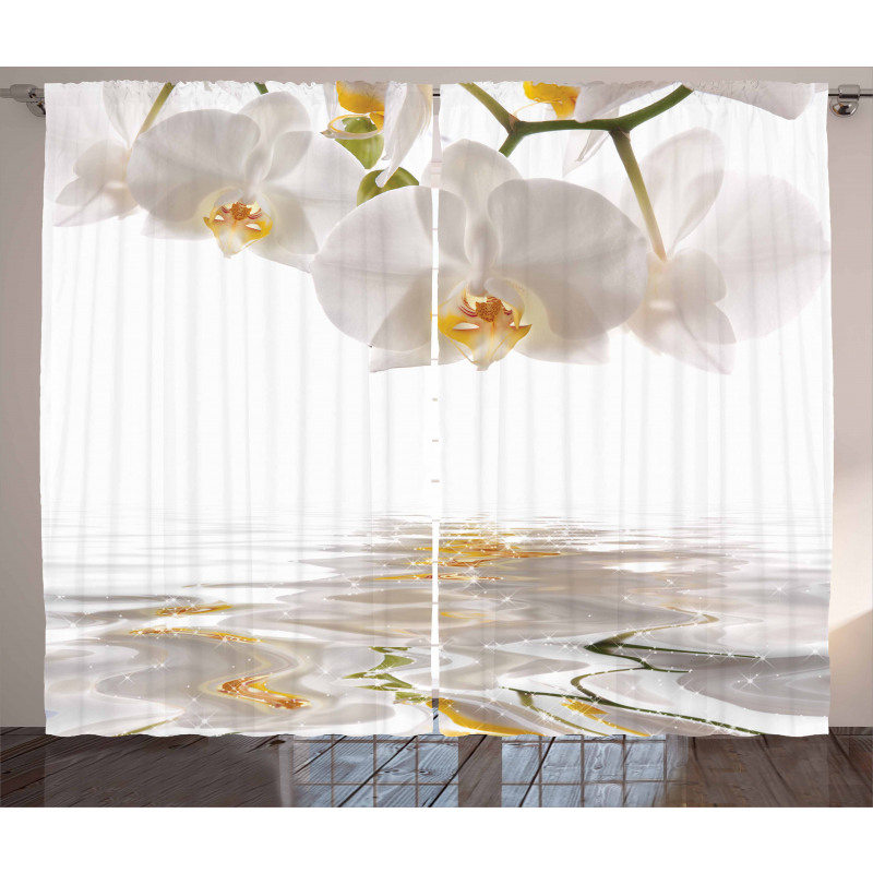 Magical Delicate Orchids Curtain