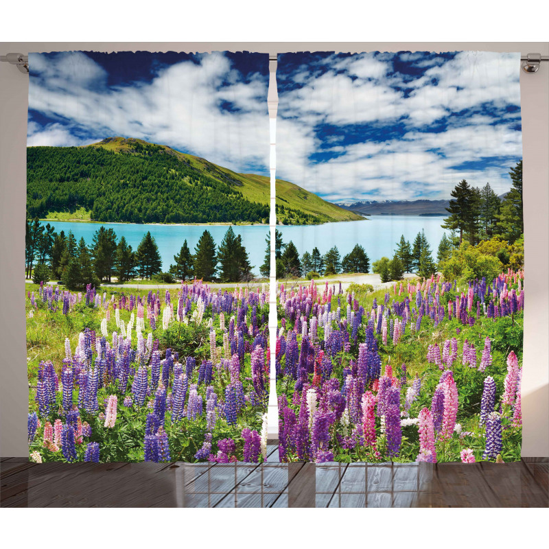 Lake Floral Petals Curtain