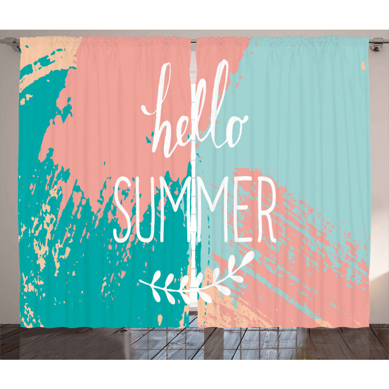 Hello Summer Lettering Curtain