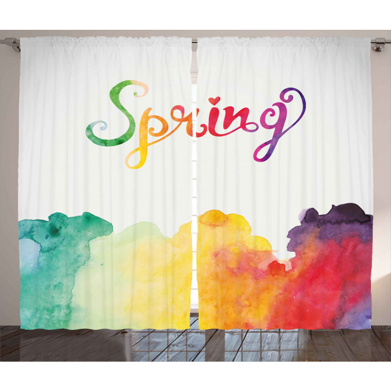 Spring Lettering Curtain