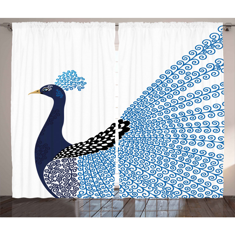 Exotic Peacock Feather Curtain