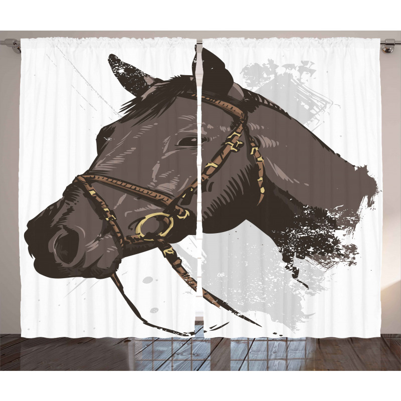 Wild Horse Portrait Curtain