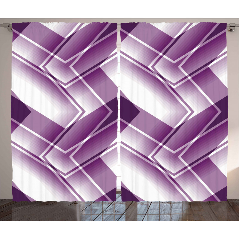 Trippy Digital Shapes Curtain