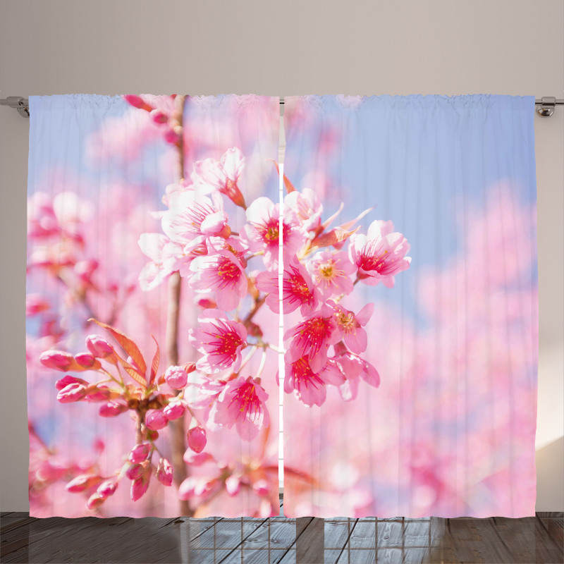Sakura Blossom Branches Curtain