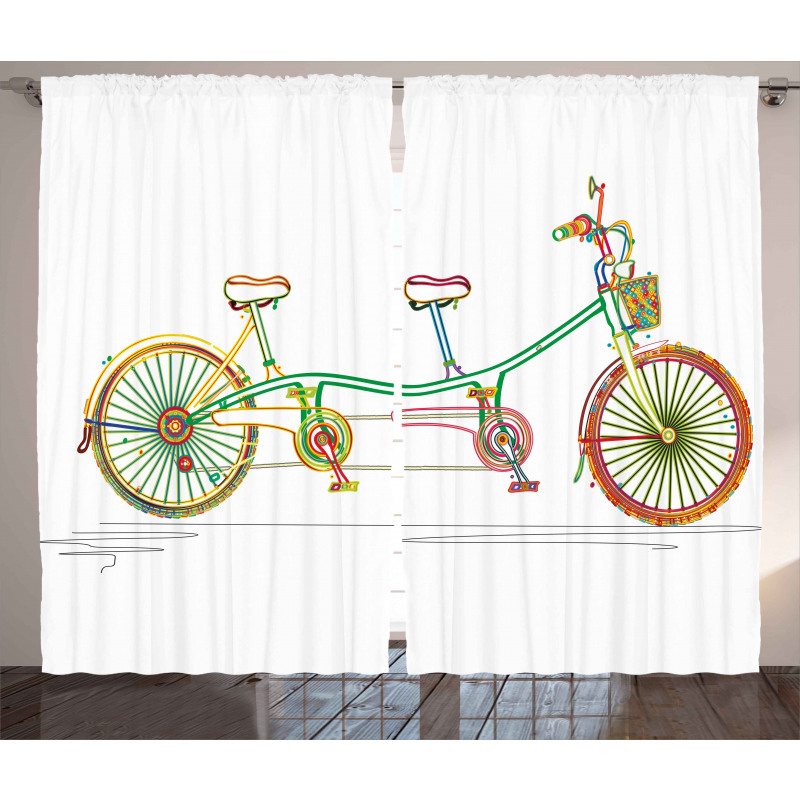 Tandem Bike Design Curtain