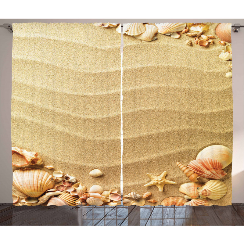 Sand with Sea Shells Curtain