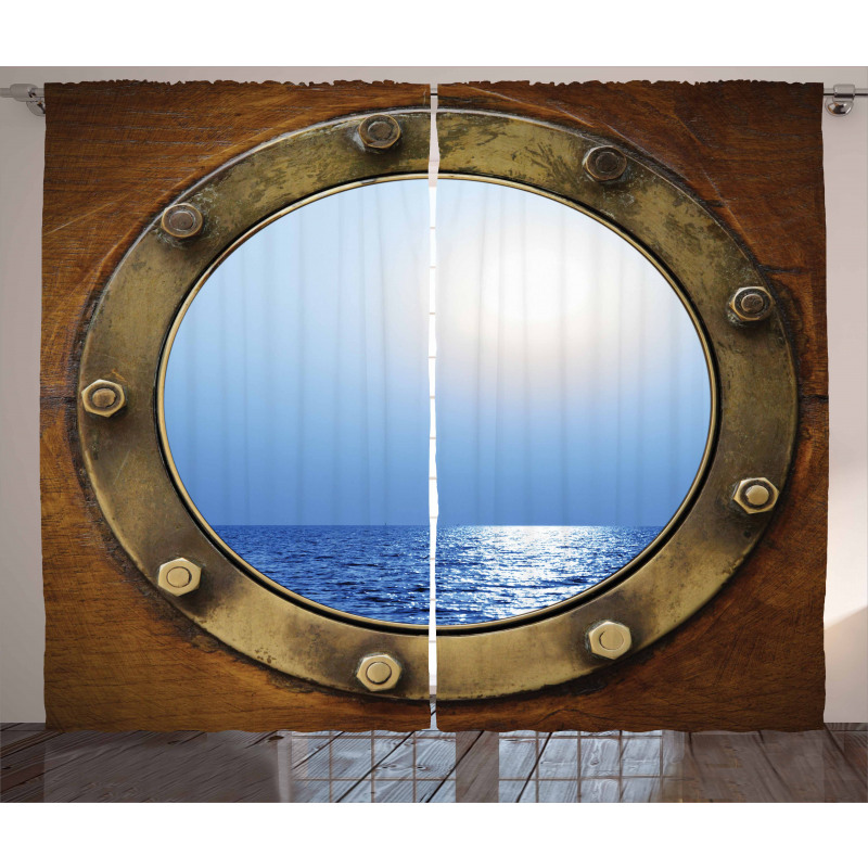 Port Ship Window Theme Curtain