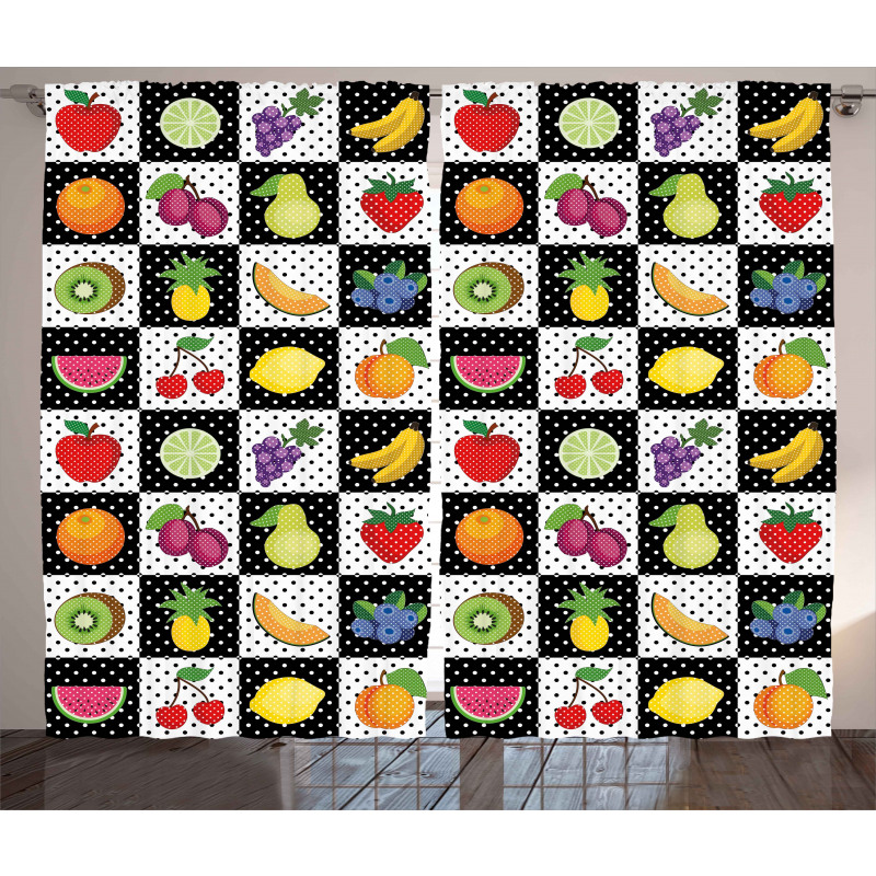 Kitchen Fruits Curtain