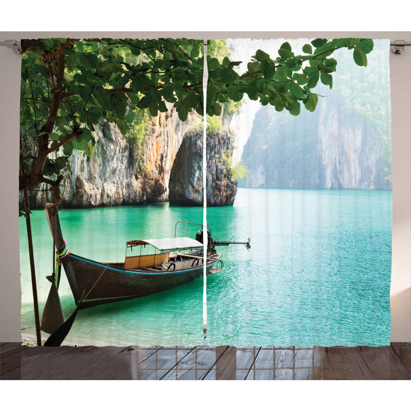 World Seascape Shore Curtain