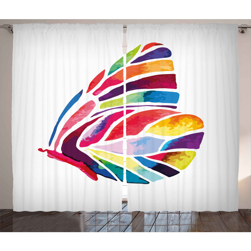 Colored Butterfly Curtain