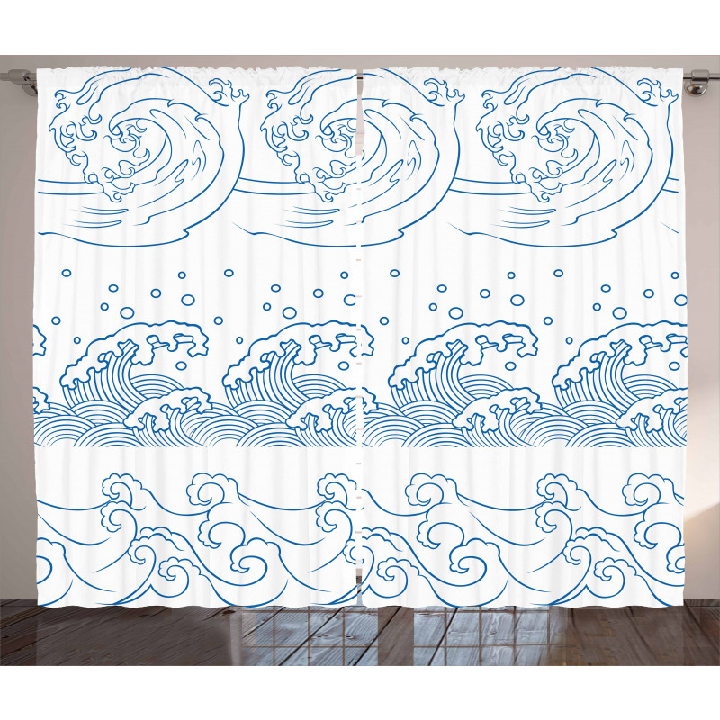 Japanese Kanagawa Wave Curtain