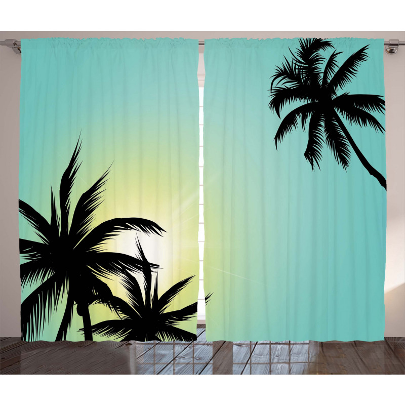 Hawaiian Miami Beach Sun Curtain