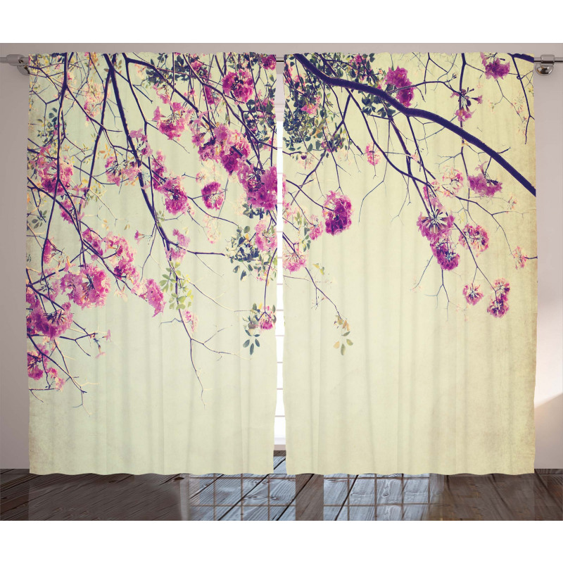 Sakura Cherry Blooms Curtain