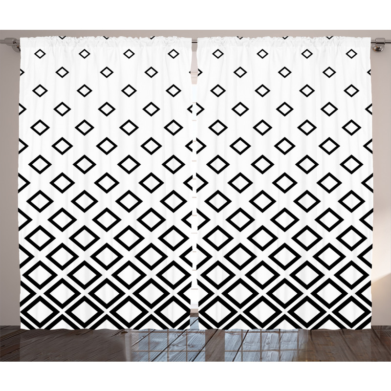 Square Pattern Art Curtain