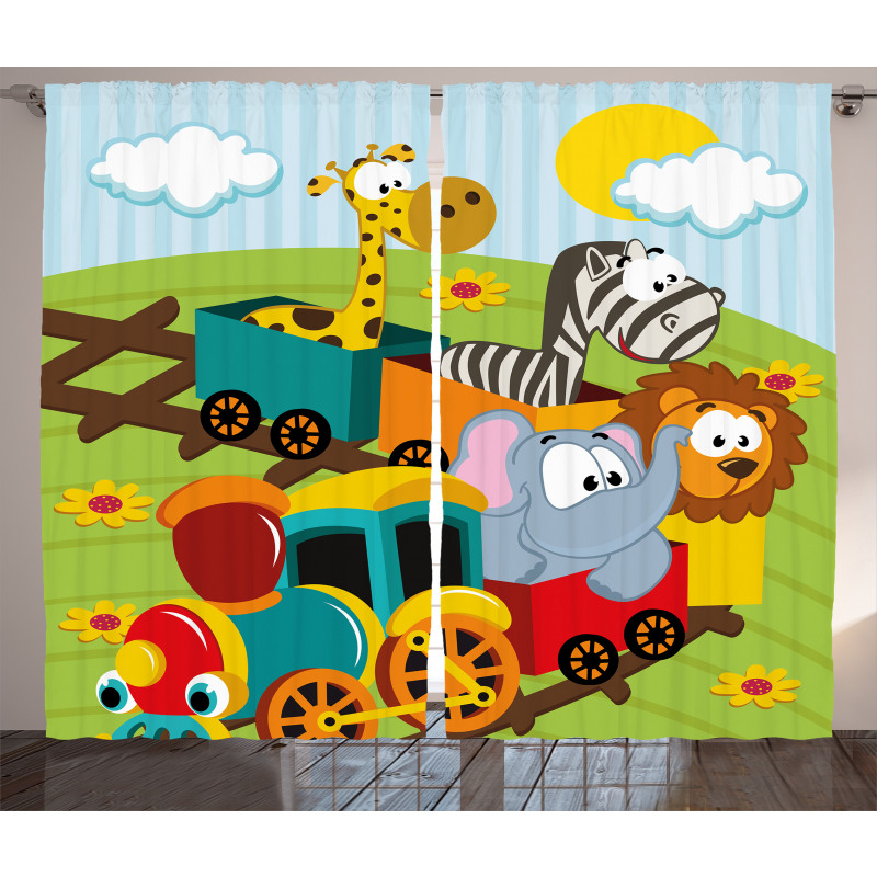 Baby Safari Wild Animals Curtain