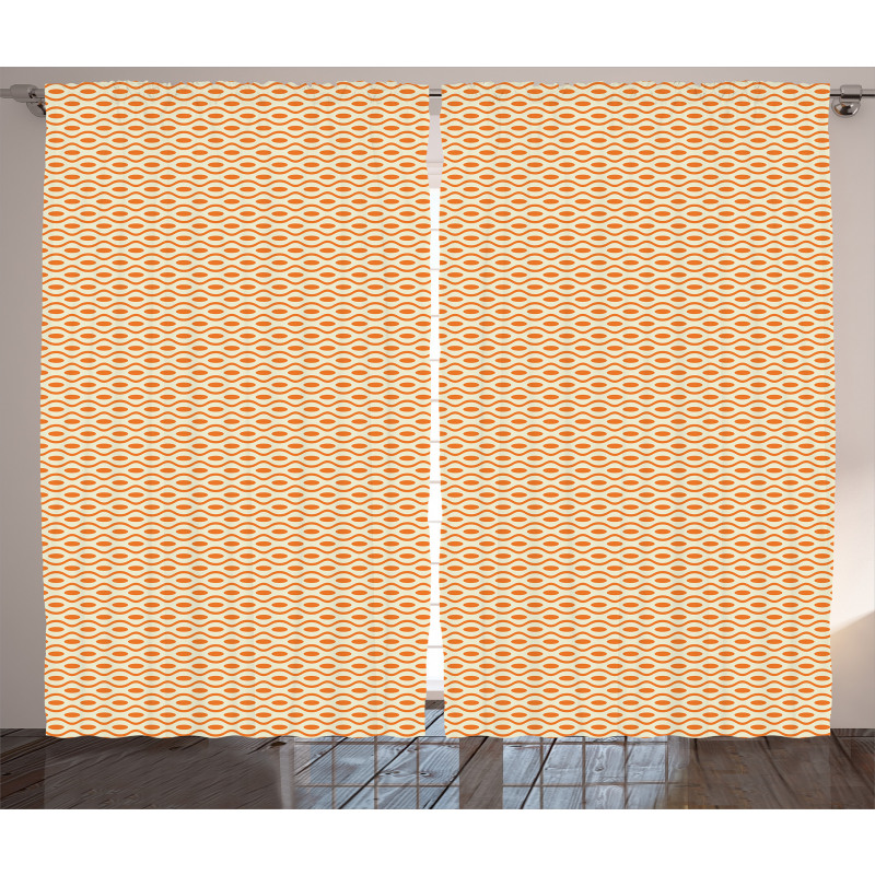 Wavy Elliptic Pattern Curtain