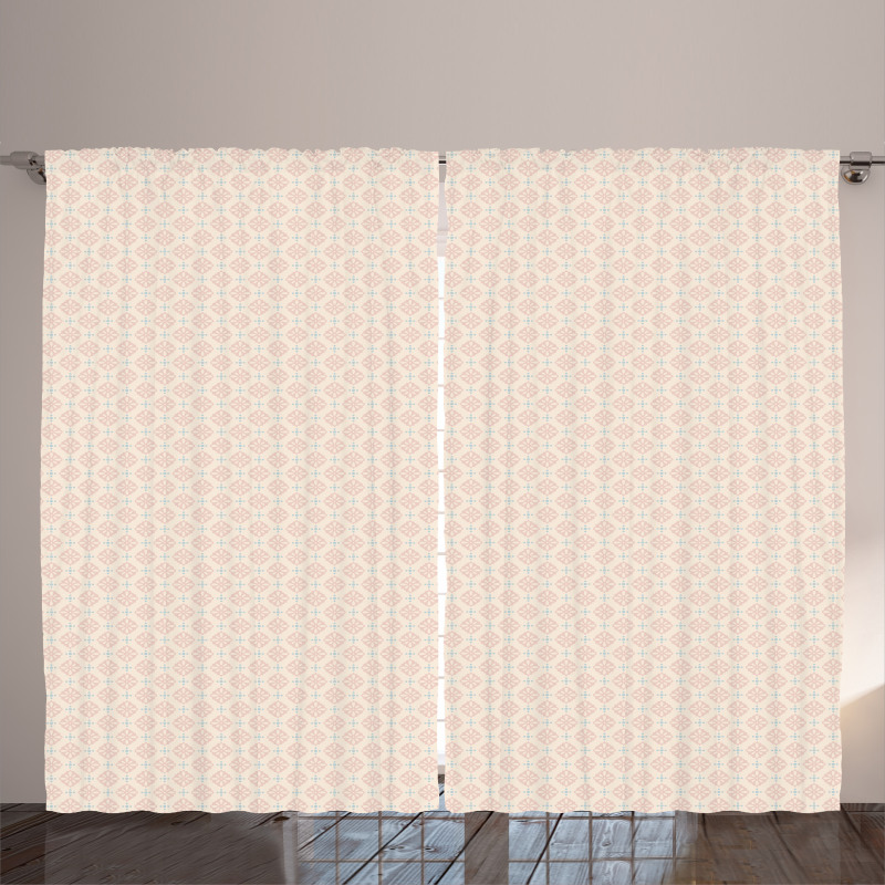Shabby Flower Motifs Curtain