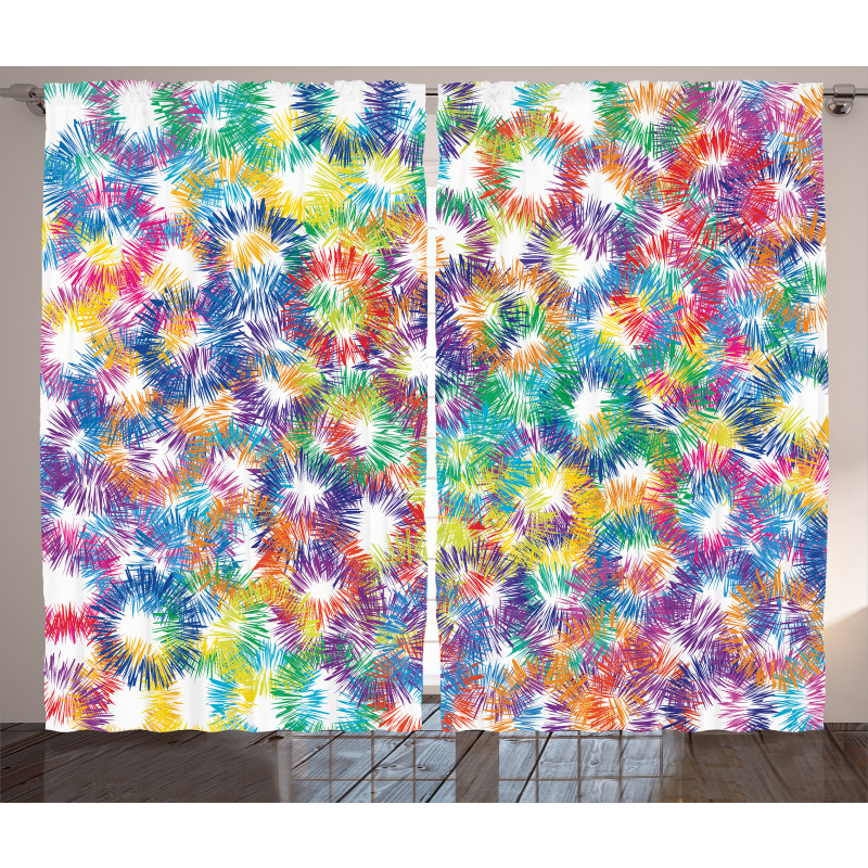 Abstract Fireworks Curtain