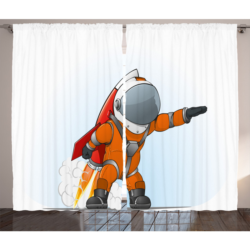 Astronaut Galaxy Journey Curtain