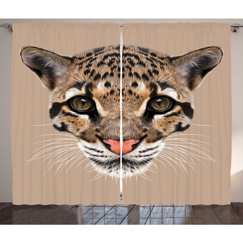 Baby Leopard Wild Curtain