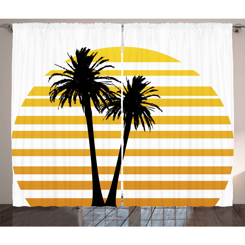 Summer Holiday Graphic Curtain