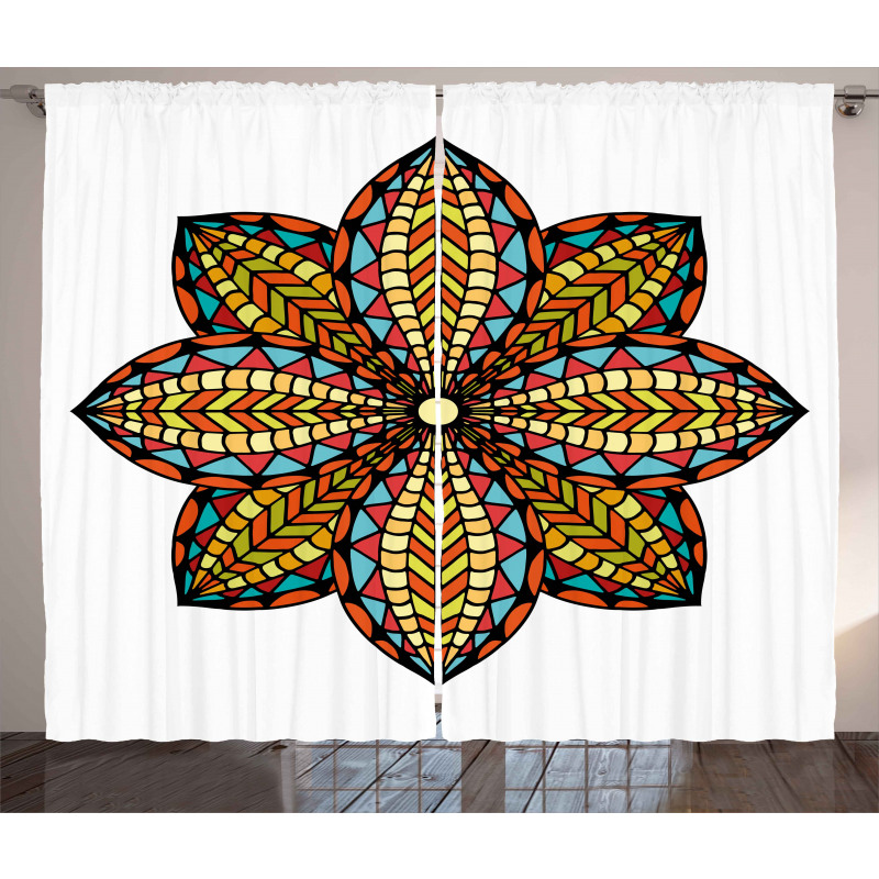 Colorful Floral Curtain