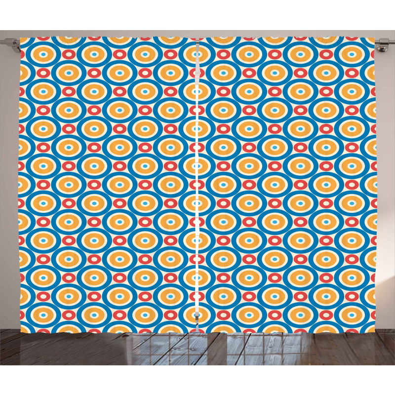 Big Small Circles and Dots Curtain