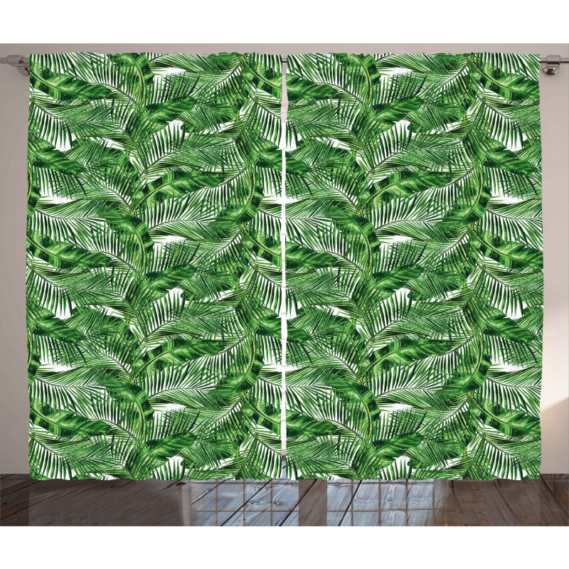 Tropic Plants Pattern Curtain