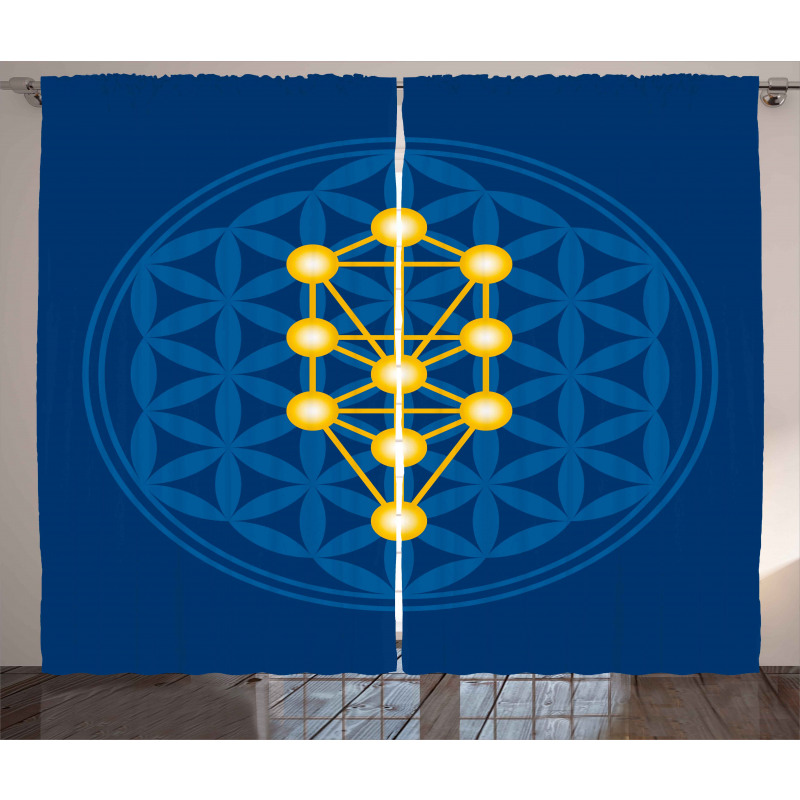 Flower of Life Pattern Curtain