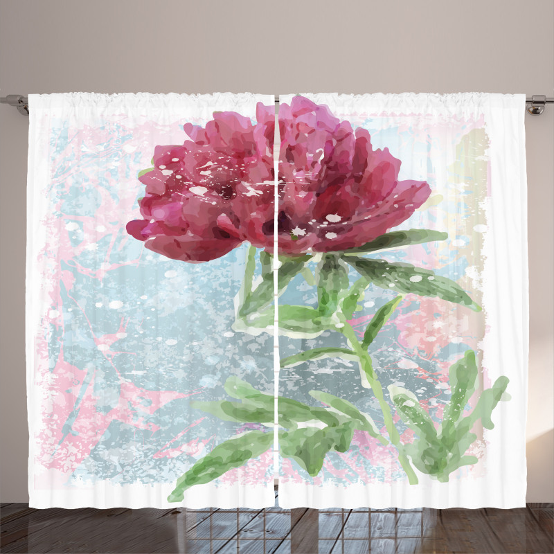 Peony Blossoms Growth Curtain