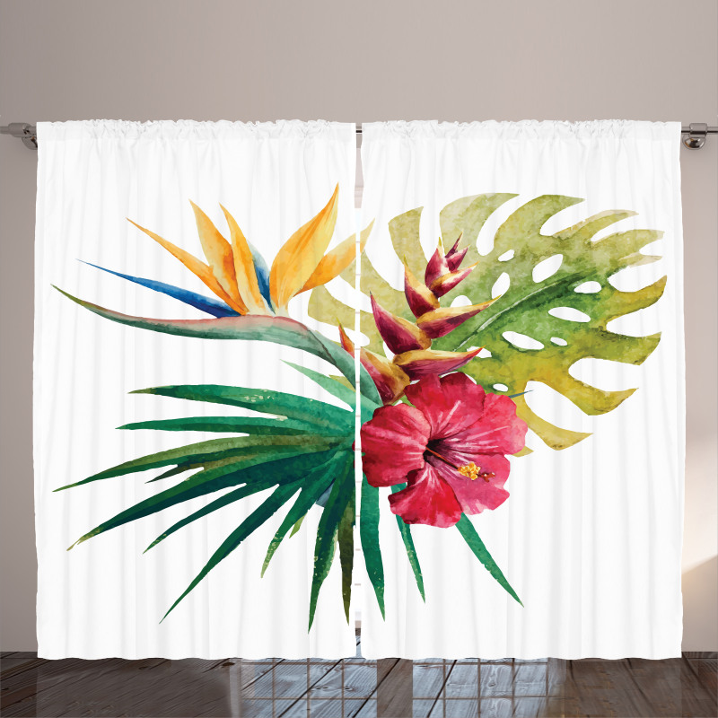 Wild Tropical Orchid Curtain