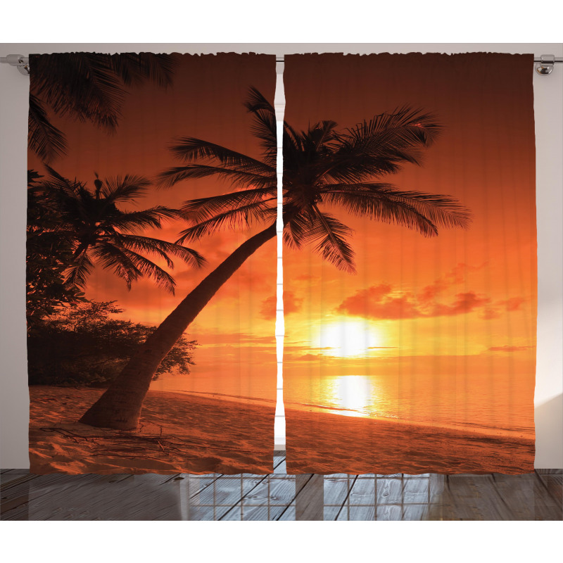 Twilight Coconut Palms Curtain