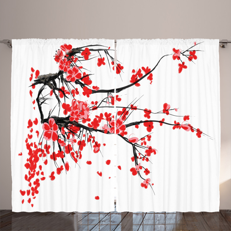 Japanese Spring Blooms Curtain