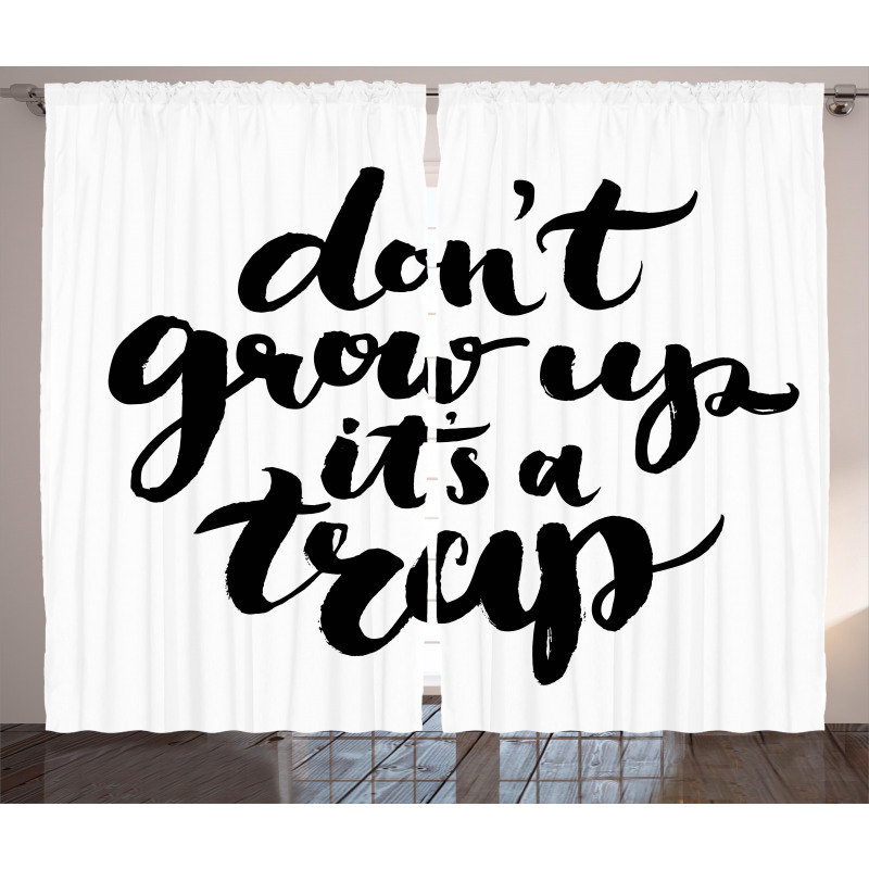 Motivational Life Letters Curtain