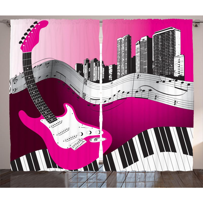 Urban Bass Guitar Rock Curtain