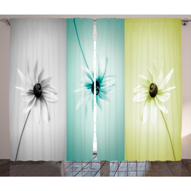 Different Daisy Flower Curtain